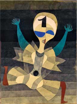 Paul Klee, Corridore alla meta, 1921, acquerello e matita su carta montata su cartoncino, cm 39,4x30,2, New York, Solomon R. Guggenheim Museum