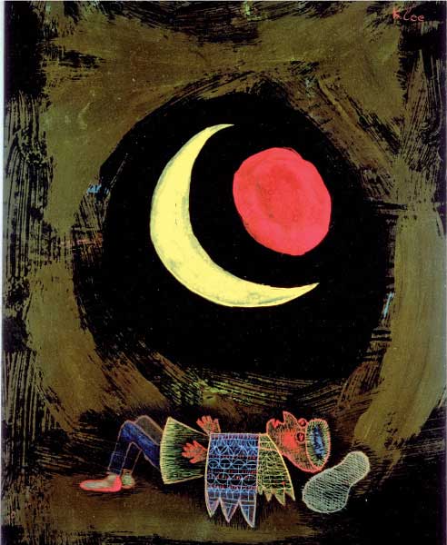 Paul Klee, Sogno forte, 1929, guazzo, acquerello su carta, cm 26x21, Collezione privata