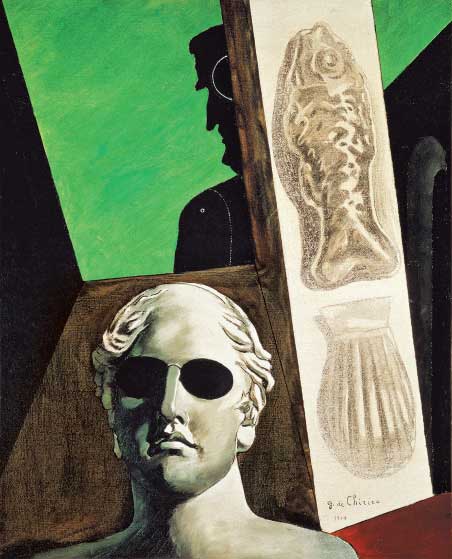 Giorgio de Chirico, Ritratto premonitore di Guillaume Apollinaire, 1914, olio su tela, cm 81x65, Parigi, Musée National d’Art Moderne, Centre Pompidou