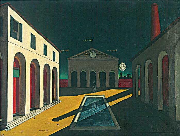 Giorgio de Chirico, Piazza d’Italia, 1938, olio su tela, cm 53x70, Collezione privata