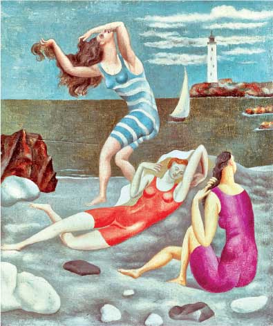 Pablo Picasso, Bagnanti a Biarritz, 1918, olio su tela, cm 89x67, Parigi, Musée National Picasso