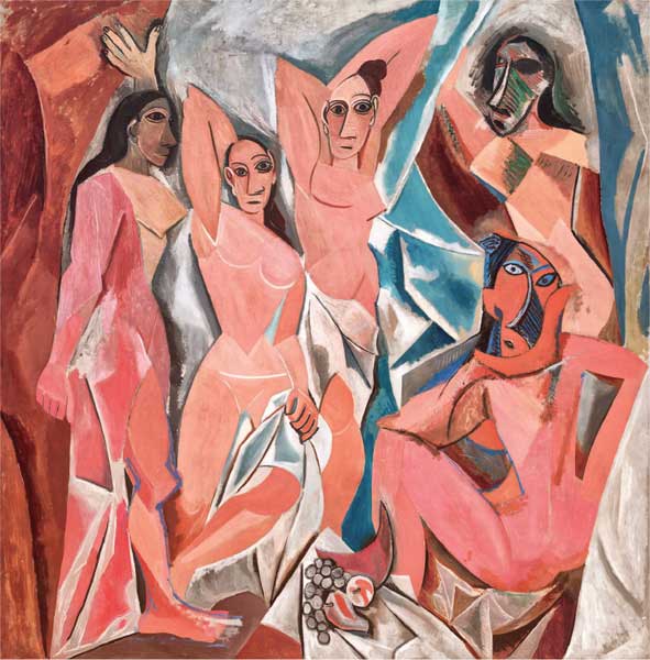 Pablo Picasso, Les demoiselles d’Avignon, 1907, olio su tela, cm 244x234, New York, The Museum of Modern Art