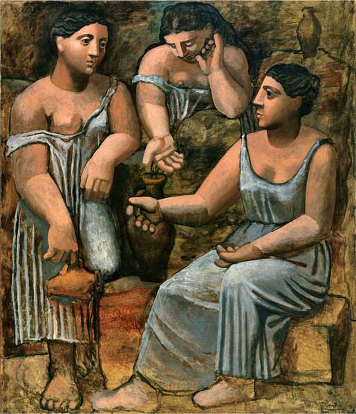 Pablo Picasso, Tre donne alla fonte, 1921, olio su tela, cm 204x174, New York, The Museum of Modern Art