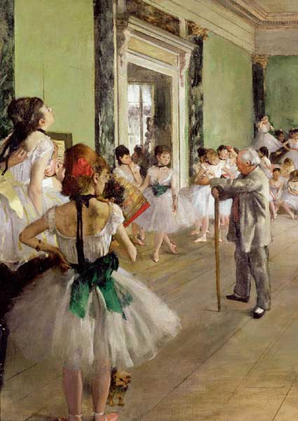 Edgar Degas, La classe di danza, particolare 1873-1876, olio su tela, cm 85x75, Parigi, Musée d’Orsay