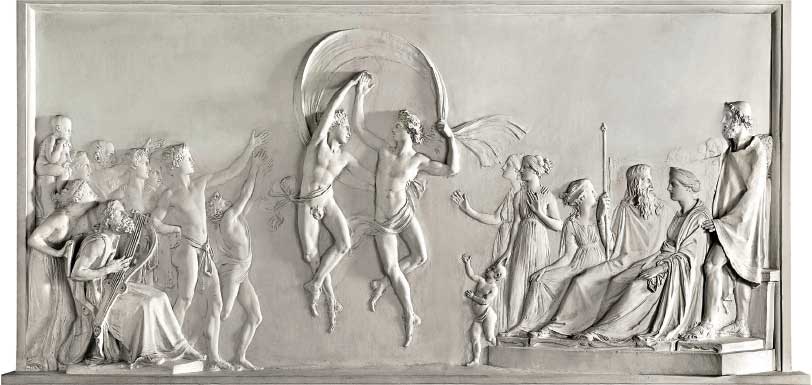 Antonio Canova, La danza dei figli di Alcinoo, 1790-1792, gesso, cm 141x281, Milano, Gallerie d’Italia, Piazza della Scala