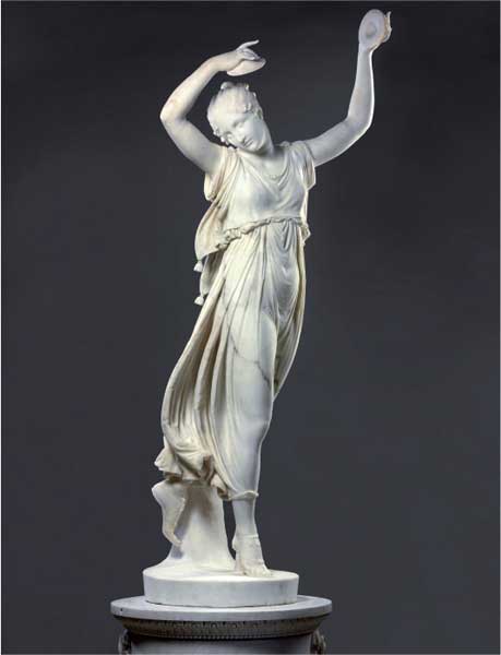 Antonio Canova, Danzatrice con cembali, 1809-1812, marmo, altezza cm 187, Berlino, Nationalgalerie