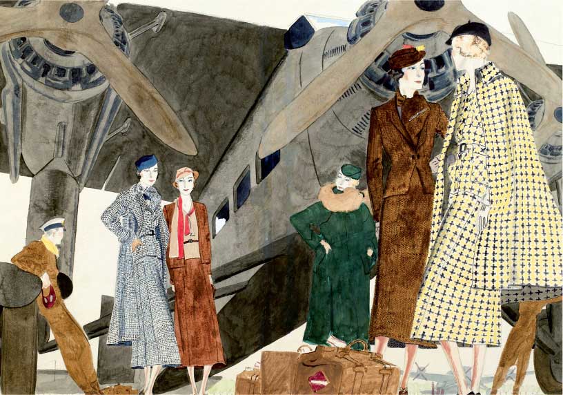 Jean Pagès, Illustrazione per “Vogue”, marzo 1933, litografia a colori, Collezione privata