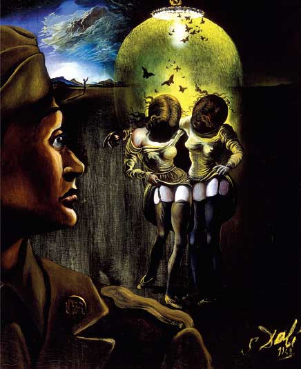 Salvador Dalí, Senza titolo, 1942, olio su tela, cm 43x35,5, Collezione privata