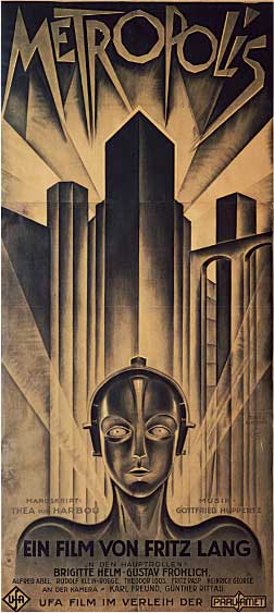 Heinz Schulz-Neudamm, Metropolis, 1926, litografia a colori, cm 210x93, New York, The Museum of Modern Art