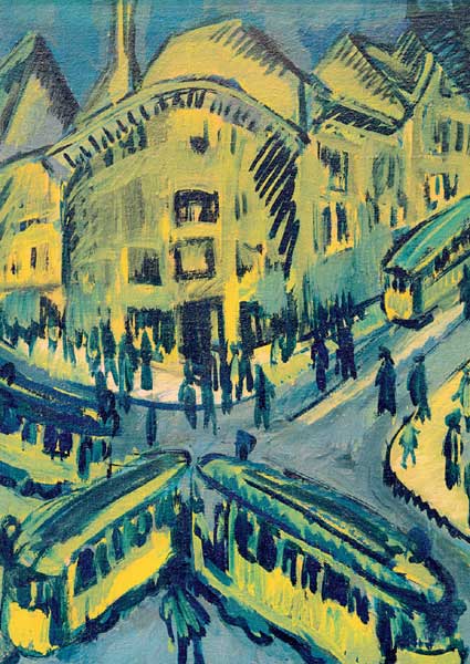 Ernst Ludwig Kirchner, Nollendorfplatz, particolare, 1912, olio su tela, cm 69x60, Berlino, Stadtmuseum Berlin