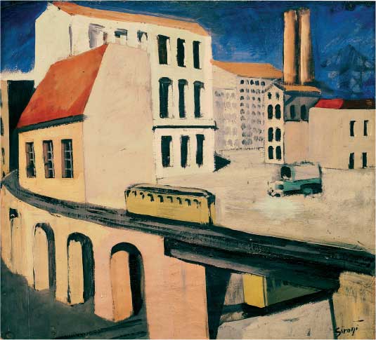 Mario Sironi, Paesaggio urbano, 1924, olio su tela, cm 34x50, Venezia, Ca’ Pesaro, Galleria Internazionale d’Arte Moderna