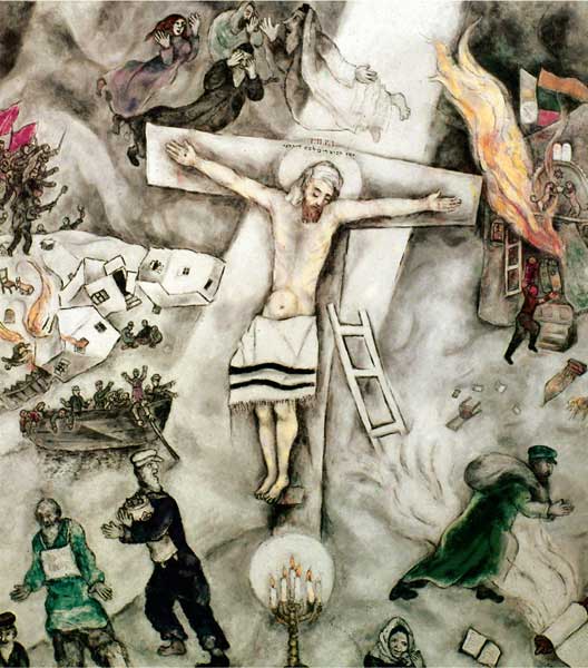 Marc Chagall, Crocifissione bianca, 1938, olio su tela, cm 154x140, Chicago, The Art Institute