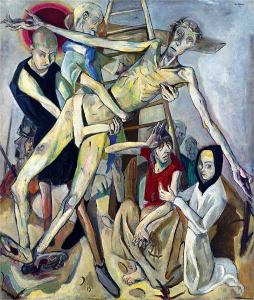 Max Beckmann, La deposizione dalla croce, 1917, olio su tela, cm 151x129, New York, The Museum of Modern Art