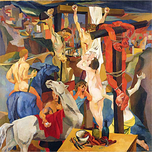 Renato Guttuso, Crocifissione, 1940, olio su tela, cm 198,5x198,5, Roma, Galleria Nazionale d’Arte Moderna e Contemporanea