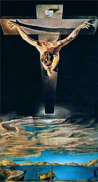 Salvador Dalí, Cristo di san Giovanni della Croce, 1951, olio su tela, cm 205x116, Glasgow, Art Gallery and Museum