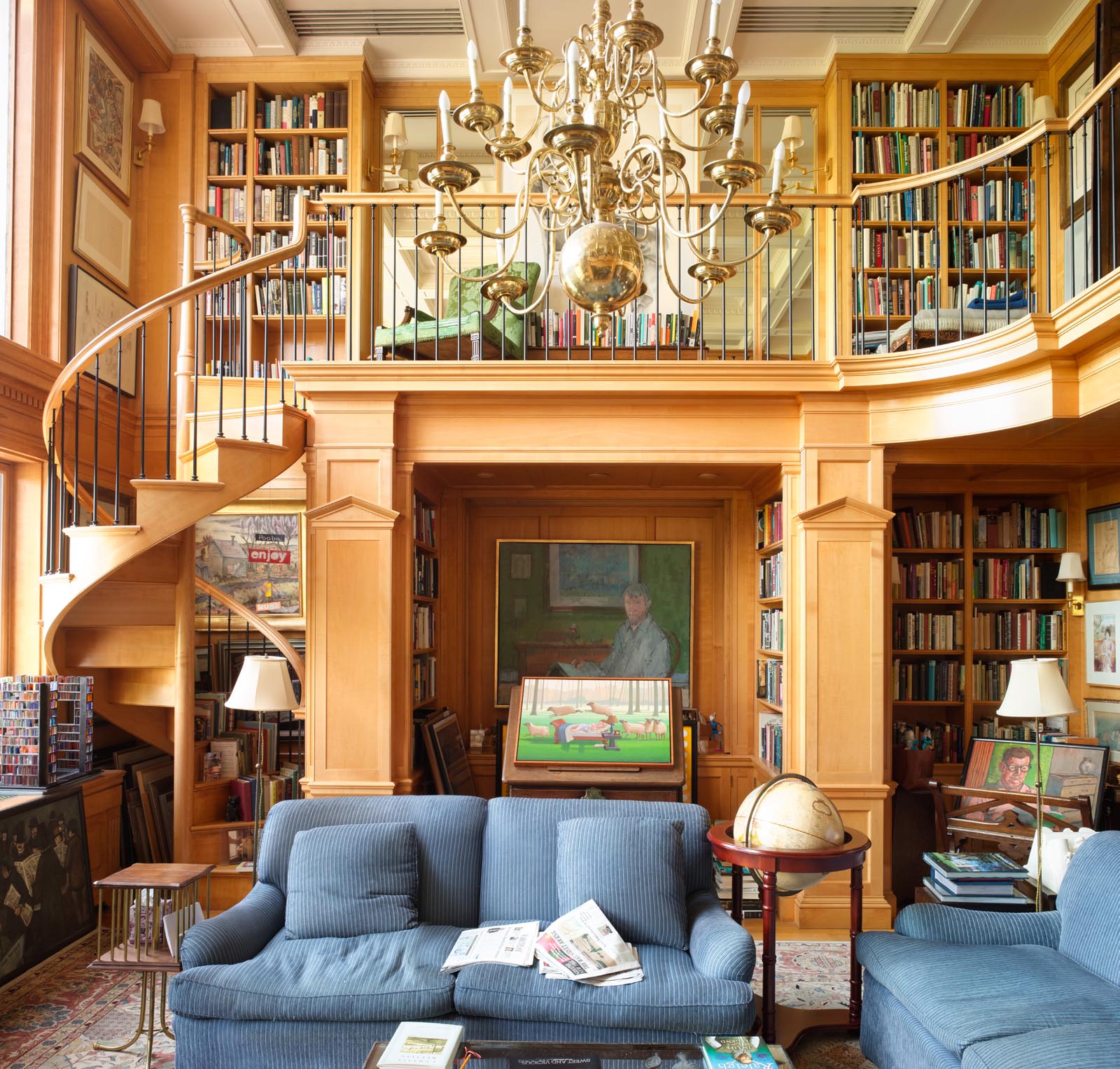 Photo of bookshelves.