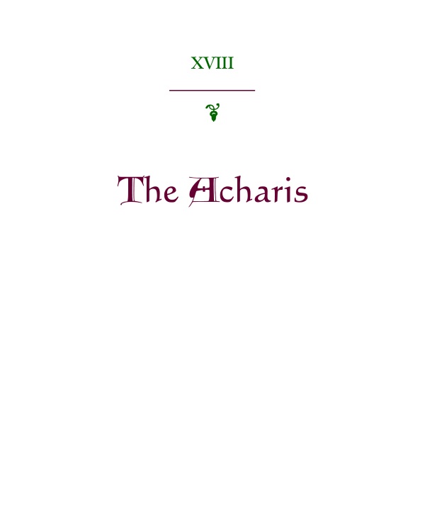 XVIII: The Acharis