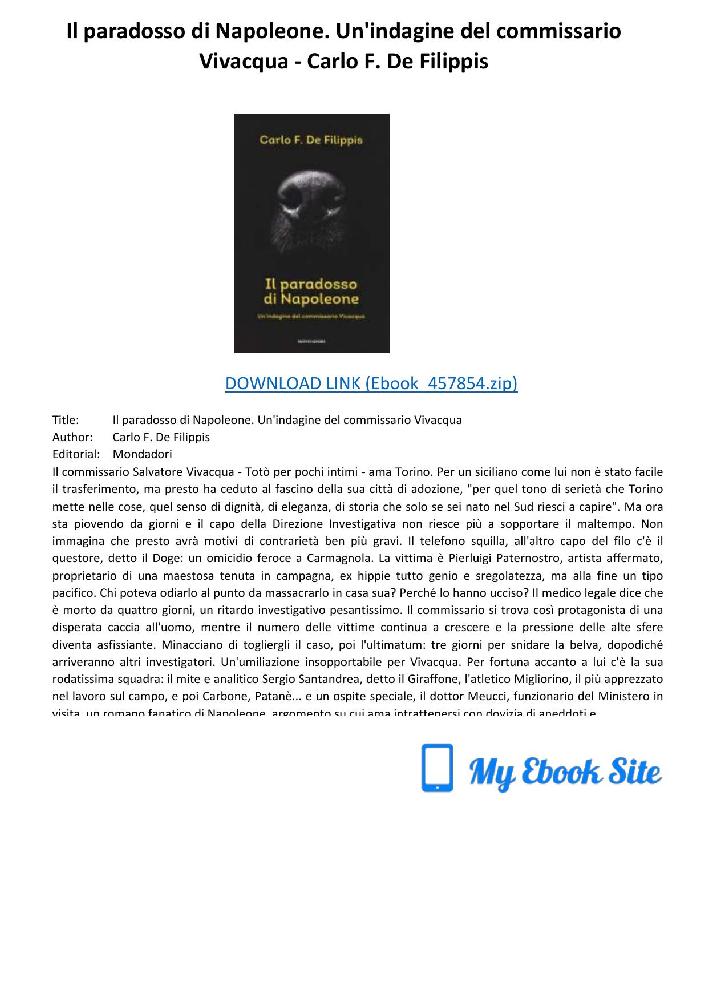 Il paradosso di Napoleone. Un'indagine del commissario Vivacqua