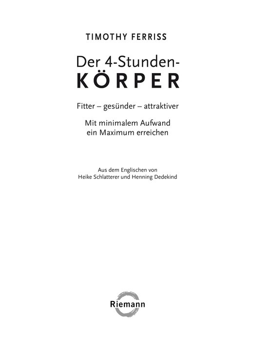 Der 4-Stunden-Koerper