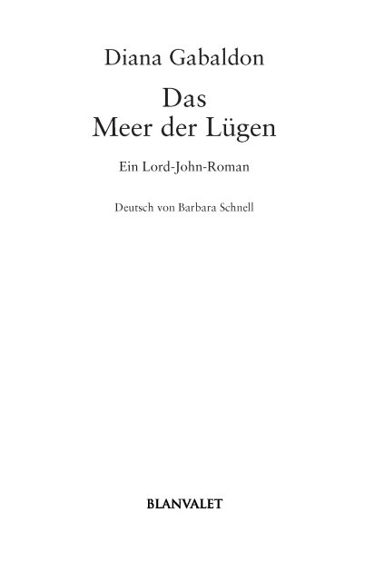 Das Meer Der Lügen: Ein Lord-John-Roman