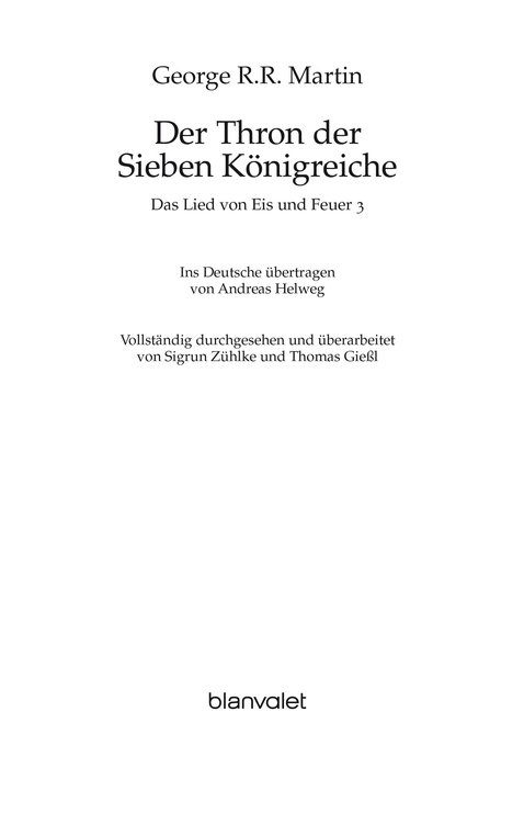 Das Lied von Eis und Feuer 3 - Der Thron der sieben Königreiche