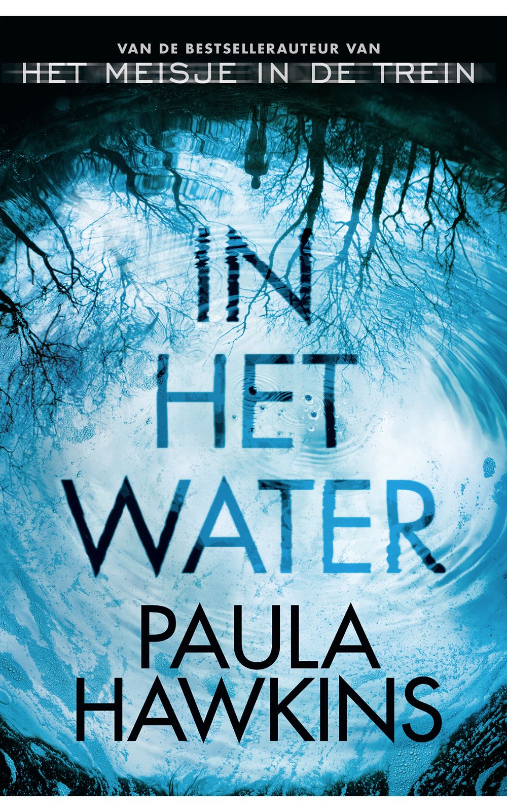 In het water