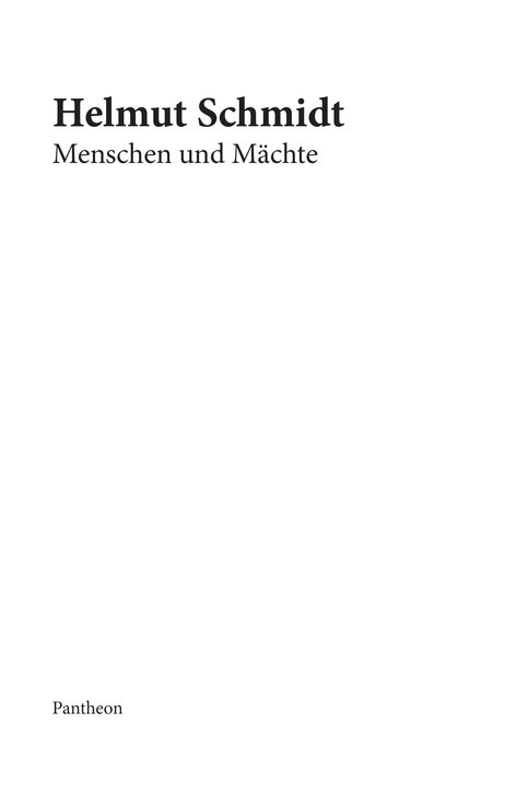 Menschen und Maechte