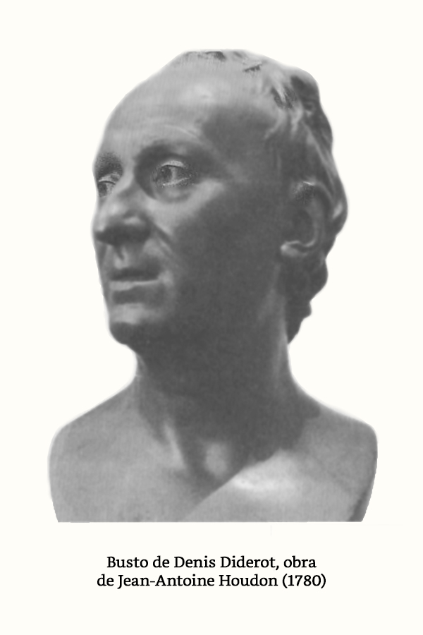 Busto de Denis Diderot, obra de Jean-Antoine Houdon (1780)