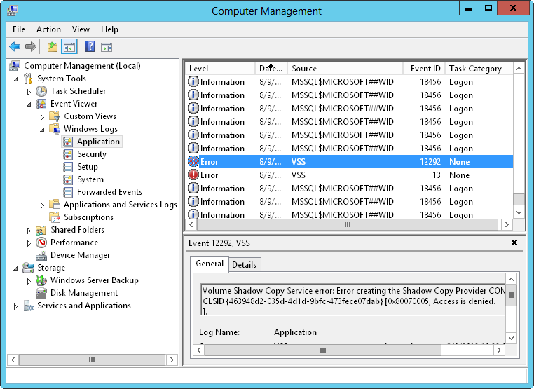 A screen shot of the Computer Management page, showing tools designed to manage systems.