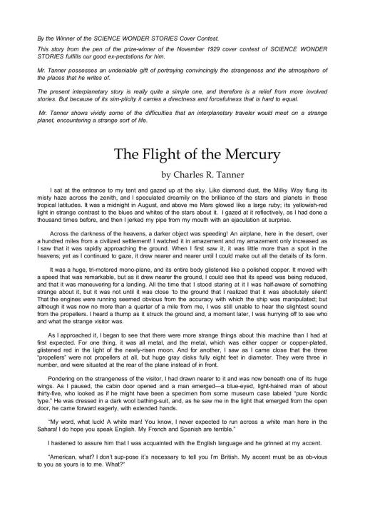 The Flight of the Mercury